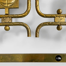 Charger l'image dans la galerie, Brass headboard for a double bed by Atelier Borsani Varedo, 1950s