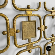 Charger l'image dans la galerie, Brass headboard for a double bed by Atelier Borsani Varedo, 1950s