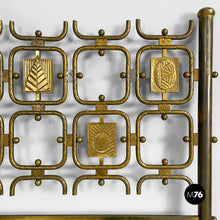 Charger l'image dans la galerie, Brass headboard for a double bed by Atelier Borsani Varedo, 1950s