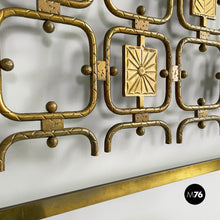 Charger l'image dans la galerie, Brass headboard for a double bed by Atelier Borsani Varedo, 1950s