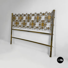 Charger l'image dans la galerie, Brass headboard for a double bed by Atelier Borsani Varedo, 1950s