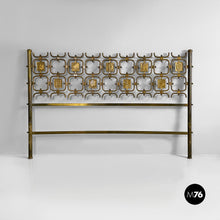 Charger l'image dans la galerie, Brass headboard for a double bed by Atelier Borsani Varedo, 1950s