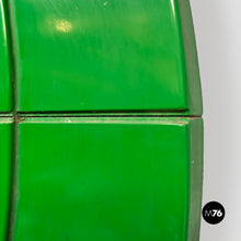 Load image into Gallery viewer, Green plastic modular mirror by Anna Castelli for Kartell, 1970s