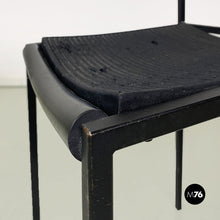 将图片加载到图库查看器,Black metal and rubber chair by Maurizio Peregalli for Zeus, 1984