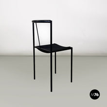 将图片加载到图库查看器,Black metal and rubber chair by Maurizio Peregalli for Zeus, 1984
