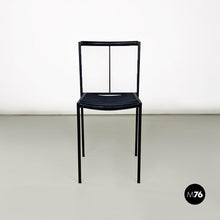 将图片加载到图库查看器,Black metal and rubber chair by Maurizio Peregalli for Zeus, 1984