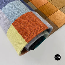 Load image into Gallery viewer, Rectangular colored carpet with checked pattern, 1990s