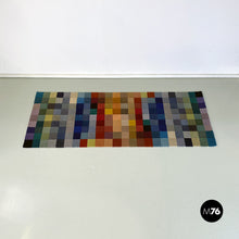 Load image into Gallery viewer, Rectangular colored carpet with checked pattern, 1990s