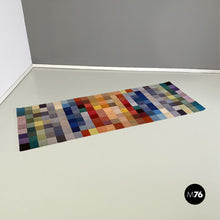 Load image into Gallery viewer, Rectangular colored carpet with checked pattern, 1990s