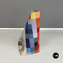 Load image into Gallery viewer, Rectangular colored carpet with checked pattern, 1990s