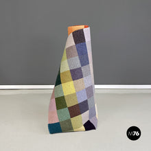 Load image into Gallery viewer, Rectangular colored carpet with checked pattern, 1990s