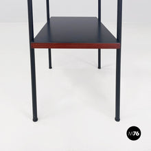 画像をギャラリービューアに読み込む, Red and black laminate and metal bedside tables, 1960s