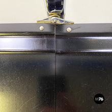 Charger l'image dans la galerie, Chromed metal and black plastic food trolley on wheels, 1960s