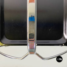 Charger l'image dans la galerie, Chromed metal and black plastic food trolley on wheels, 1960s
