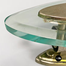 画像をギャラリービューアに読み込む, Glass and brushed steel sconces by Lumi Milano, 1970s