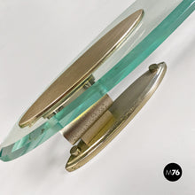 画像をギャラリービューアに読み込む, Glass and brushed steel sconces by Lumi Milano, 1970s