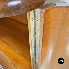 Load image into Gallery viewer, Wood and glass highboard with shelves and closed part, 1930s