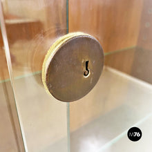 Load image into Gallery viewer, Wood and glass highboard with shelves and closed part, 1930s