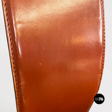 Charger l'image dans la galerie, Brown leather and black wood chairs, 1970s