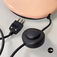 画像をギャラリービューアに読み込む, Light-pink metal and glass floor lamp, 1980s