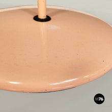画像をギャラリービューアに読み込む, Light-pink metal and glass floor lamp, 1980s