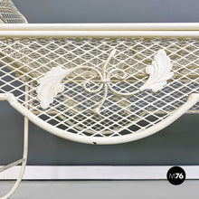 将图片加载到图库查看器,Classic white iron outdoor bench, 1960s