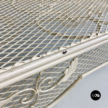 将图片加载到图库查看器,Classic white iron outdoor bench, 1960s