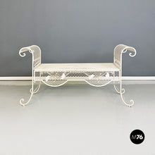 将图片加载到图库查看器,Classic white iron outdoor bench, 1960s