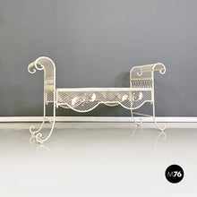 将图片加载到图库查看器,Classic white iron outdoor bench, 1960s