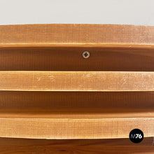 Load image into Gallery viewer, Solid wood base and glass top coffee table by Mario Ceroli for Poltronova, 1970s