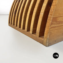 Load image into Gallery viewer, Solid wood base and glass top coffee table by Mario Ceroli for Poltronova, 1970s
