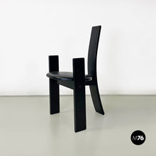 Load image into Gallery viewer, Black wood Golem chairs by Vico Magistretti for Carlo Poggi Pavia, 1968