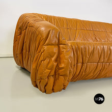 Charger l'image dans la galerie, Caramel leather Piumino sofa by De Pas, D'Urbino and Lomazzi for Dall'Oca, 1970s