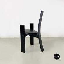 Load image into Gallery viewer, Black wood Golem chairs by Vico Magistretti for Carlo Poggi Pavia, 1968