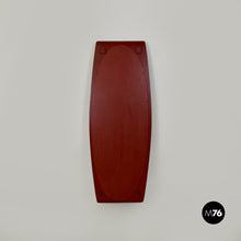 Load image into Gallery viewer, Oval, brick red, curved wood wall mirror, 1970s
