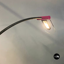 Carica l'immagine nel visualizzatore di Gallery, Black and violet arc floor lamp, 1980s