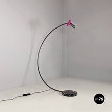 Carica l'immagine nel visualizzatore di Gallery, Black and violet arc floor lamp, 1980s