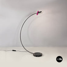 Carica l'immagine nel visualizzatore di Gallery, Black and violet arc floor lamp, 1980s