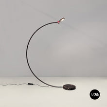 Carica l'immagine nel visualizzatore di Gallery, Black and violet arc floor lamp, 1980s