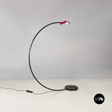 Carica l'immagine nel visualizzatore di Gallery, Black and violet arc floor lamp, 1980s