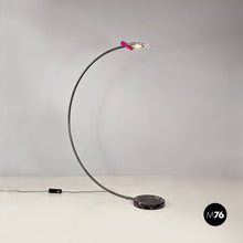 Carica l'immagine nel visualizzatore di Gallery, Black and violet arc floor lamp, 1980s