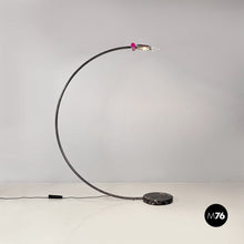 Carica l'immagine nel visualizzatore di Gallery, Black and violet arc floor lamp, 1980s