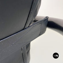 Load image into Gallery viewer, Wood and black leather armchairs by Ingmar Relling for Westnofa, 1970s