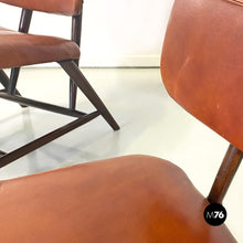 Load image into Gallery viewer, Wood and leather Teve armchairs by Alf Svensson for Ljungs Industrier AB, 1953