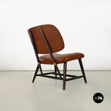 Load image into Gallery viewer, Wood and leather Teve armchairs by Alf Svensson for Ljungs Industrier AB, 1953