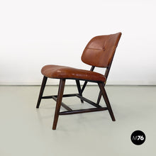 Load image into Gallery viewer, Wood and leather Teve armchairs by Alf Svensson for Ljungs Industrier AB, 1953