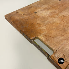 画像をギャラリービューアに読み込む, Iron and wood Italian State Railways storage trolley, 1930s