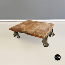 画像をギャラリービューアに読み込む, Iron and wood Italian State Railways storage trolley, 1930s