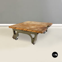 画像をギャラリービューアに読み込む, Iron and wood Italian State Railways storage trolley, 1930s