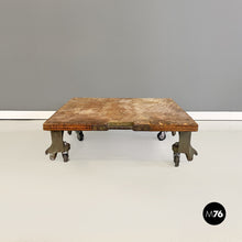 画像をギャラリービューアに読み込む, Iron and wood Italian State Railways storage trolley, 1930s